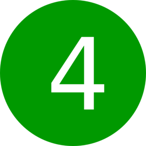 number 4 clipart green