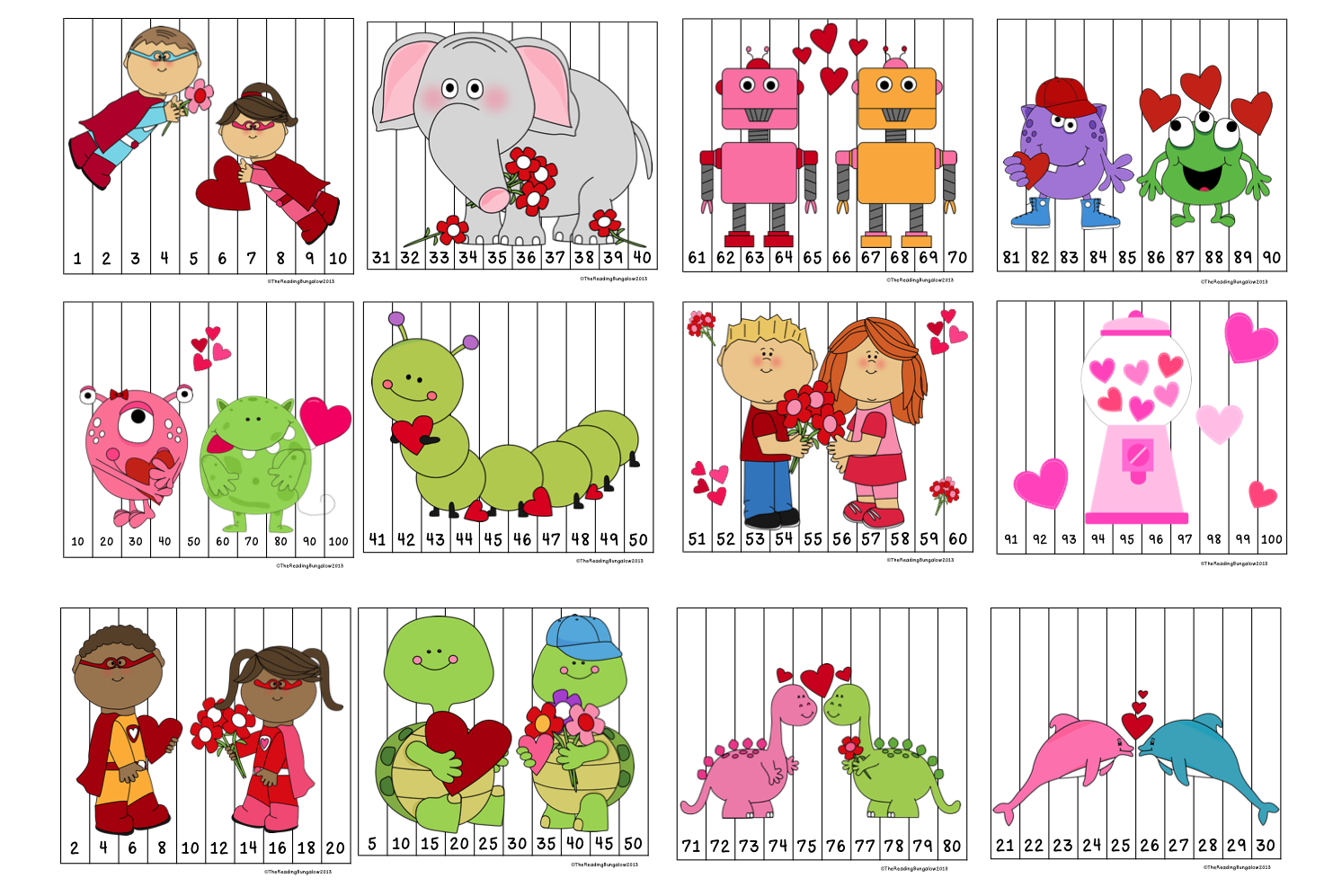 Valentine s puzzles skip. Number 4 clipart math puzzle