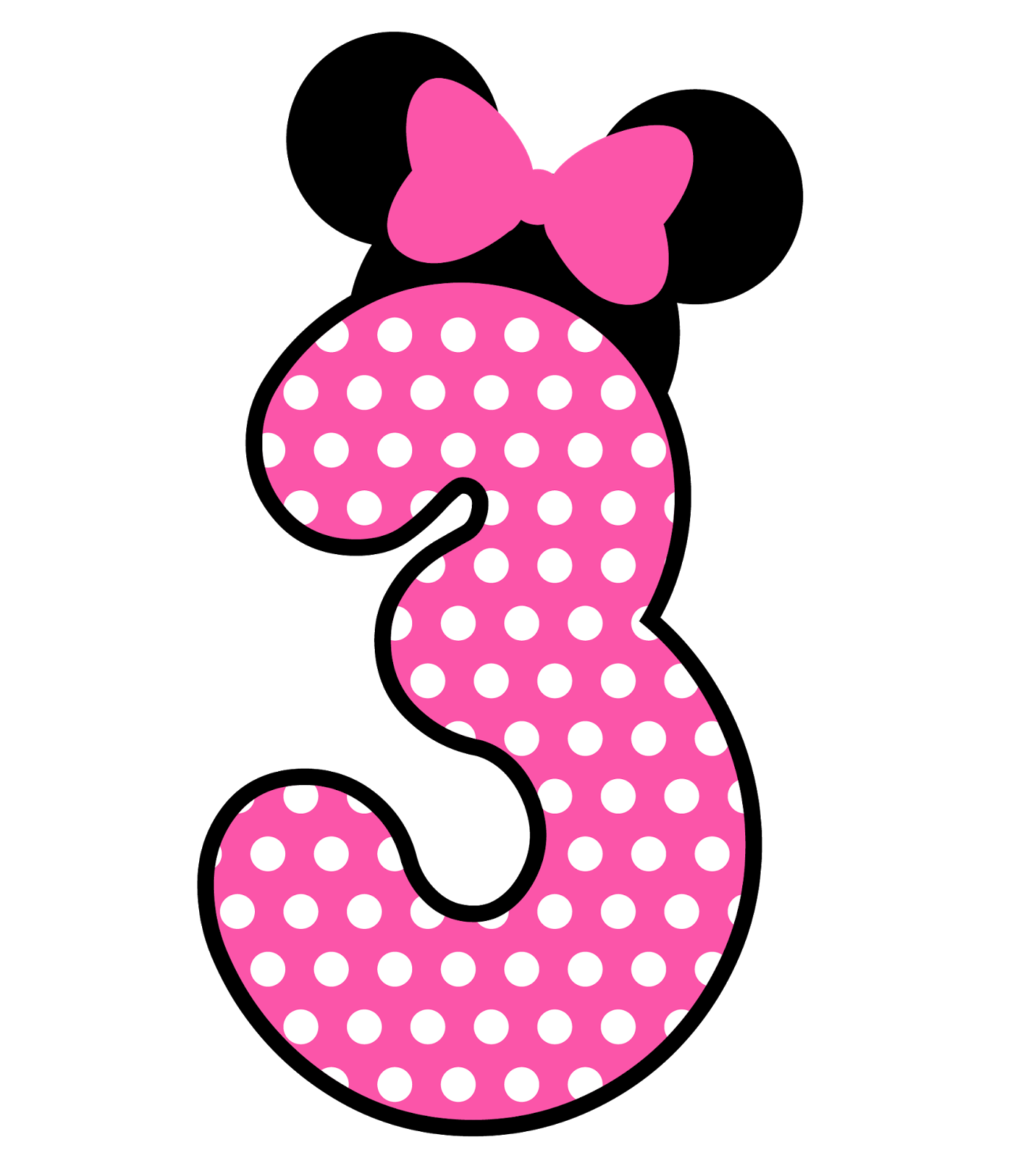 number 4 clipart minnie mouse