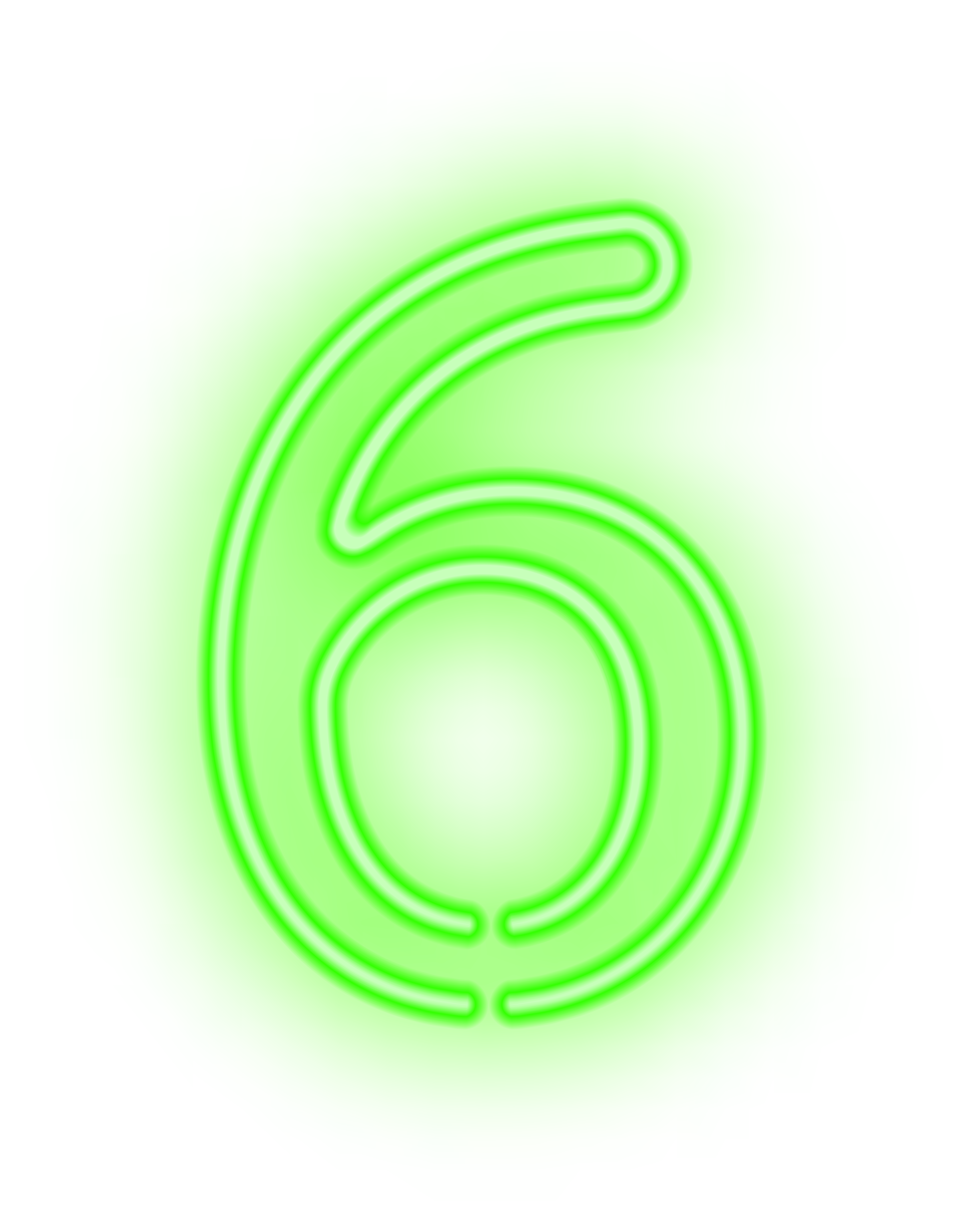 number 4 clipart neon green
