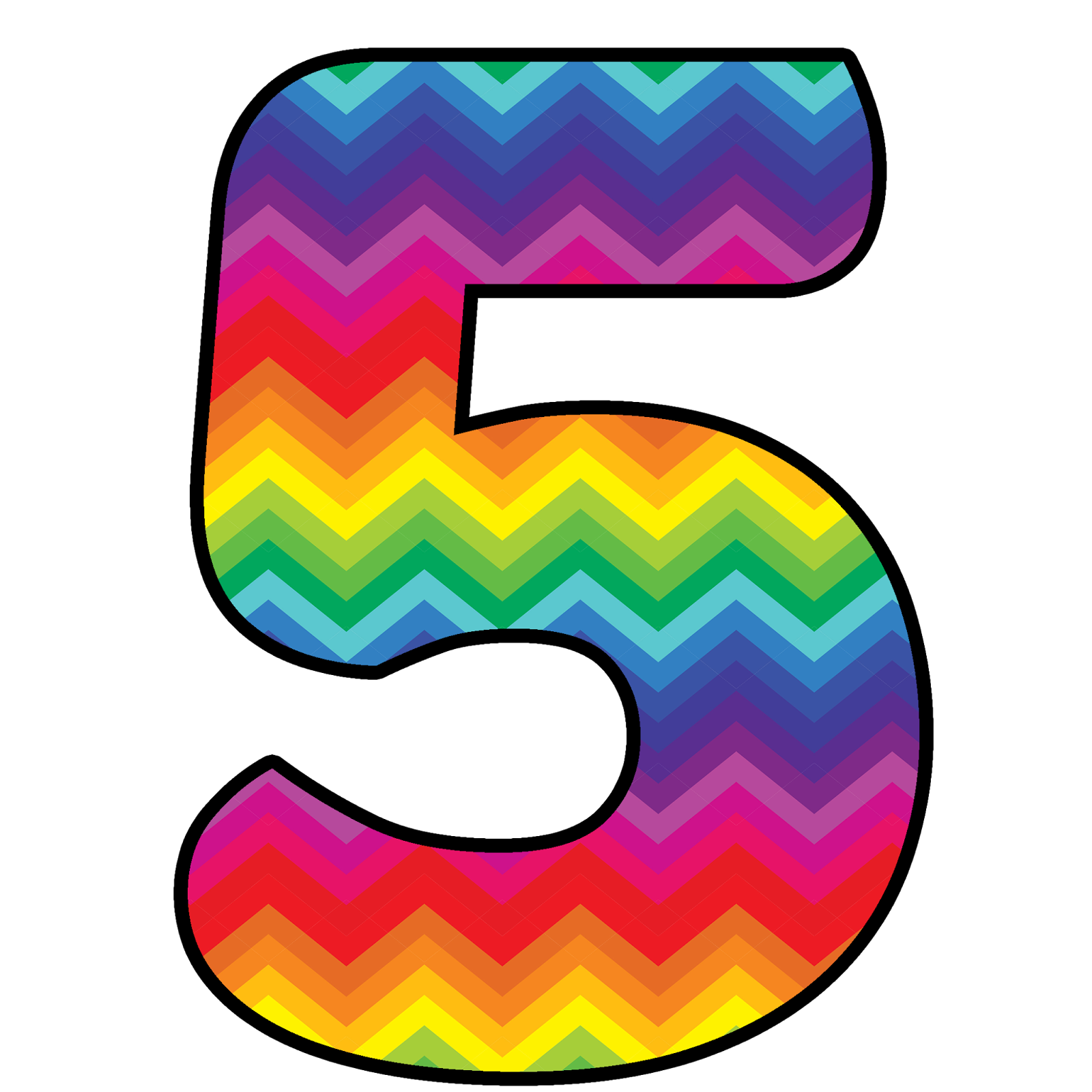 number 4 clipart number chevron