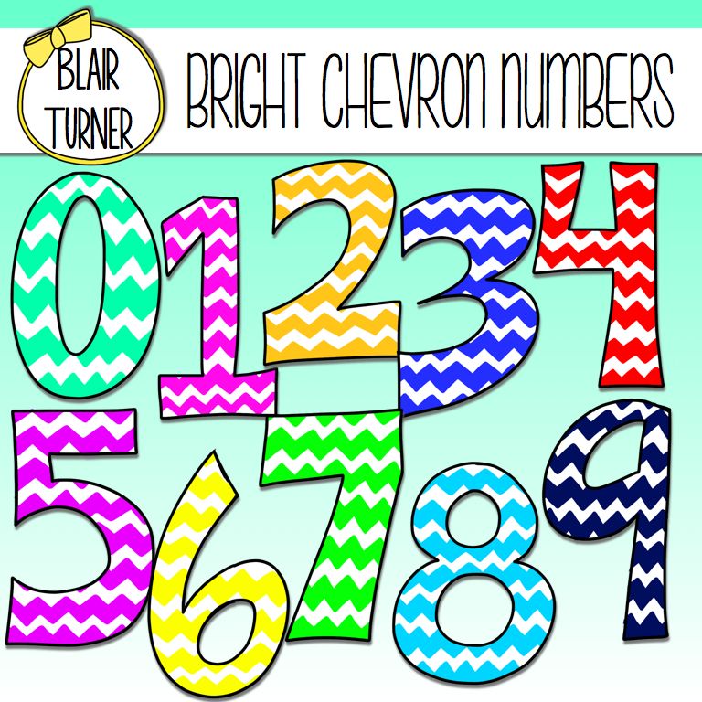 number 4 clipart number chevron
