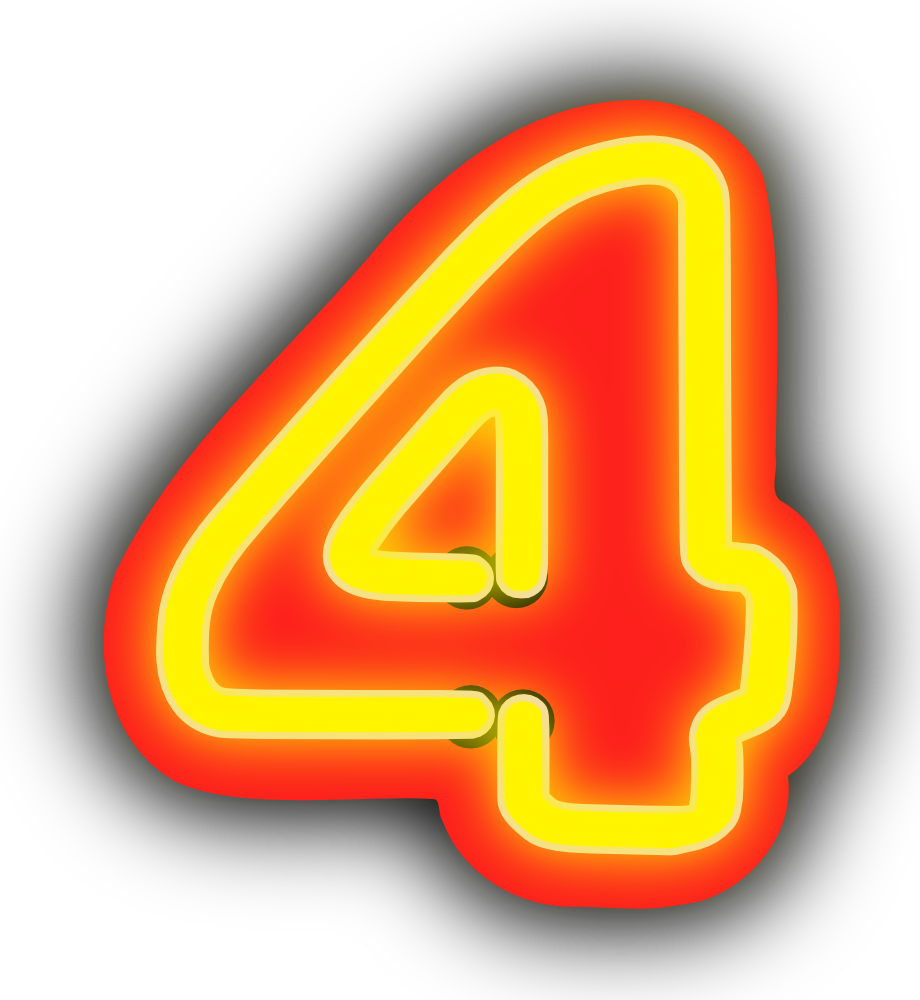 number 4 clipart numeral