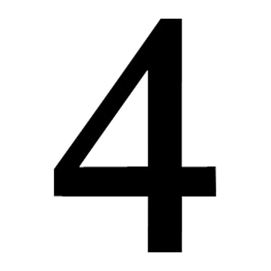 number 4 clipart numerical number
