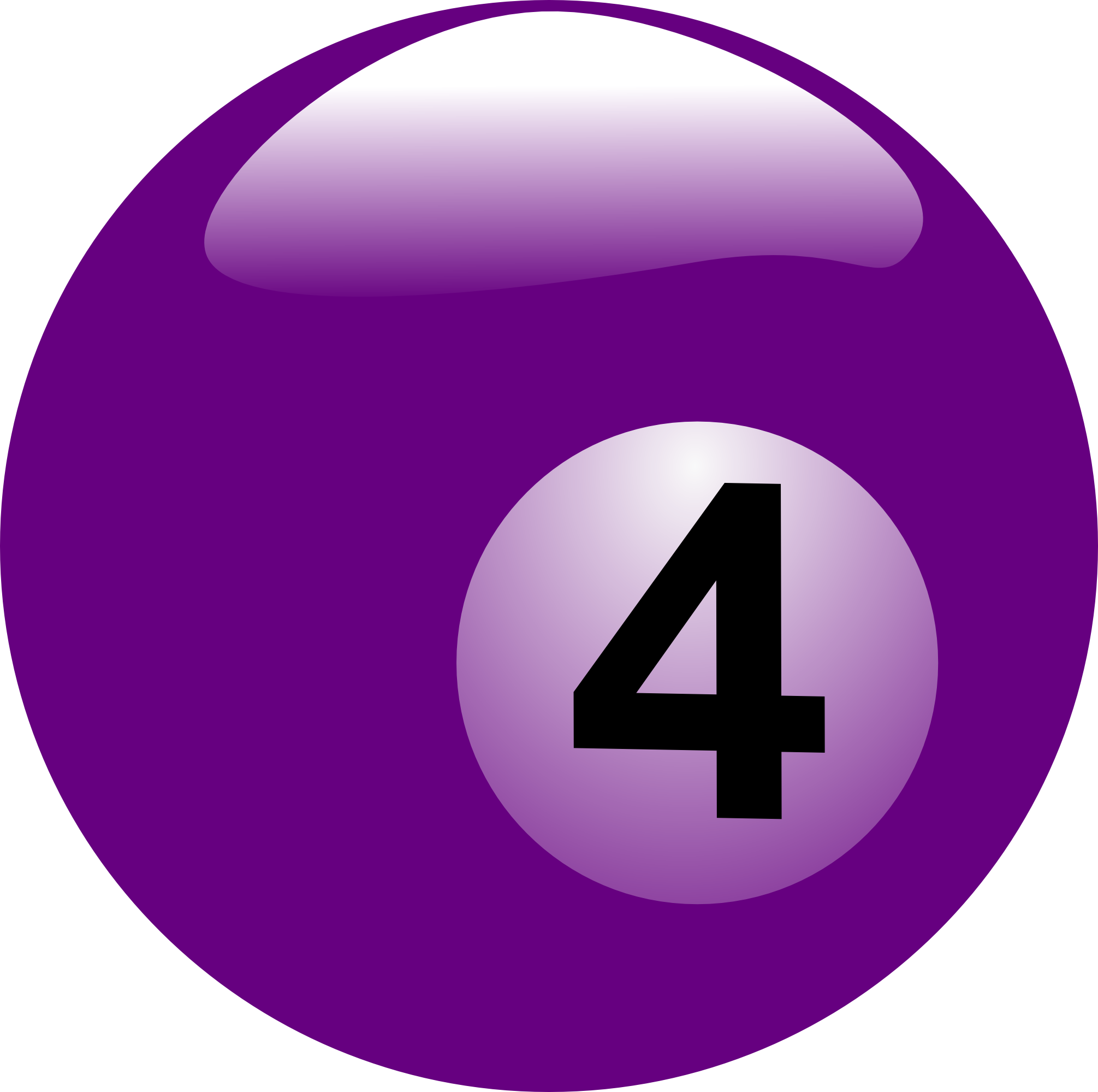 number 4 clipart purple