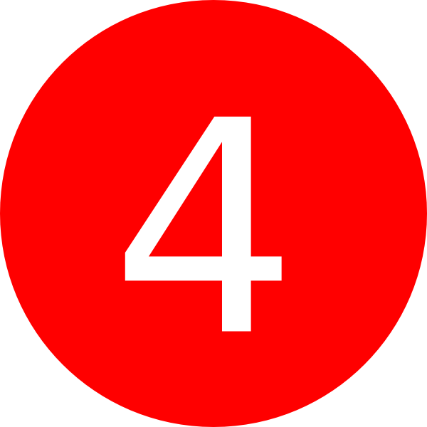 Number 4 red