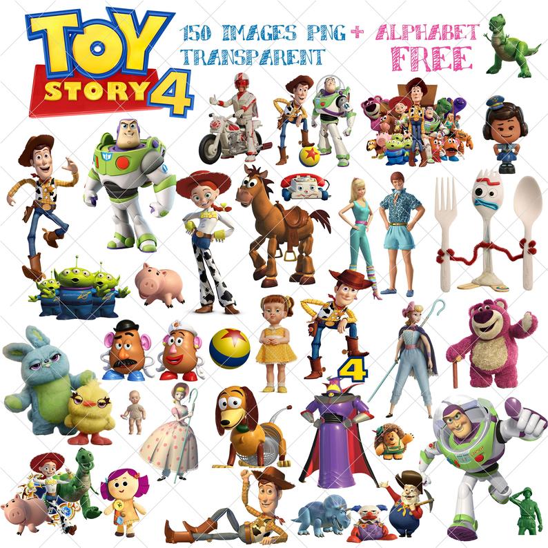 number 4 clipart toy story
