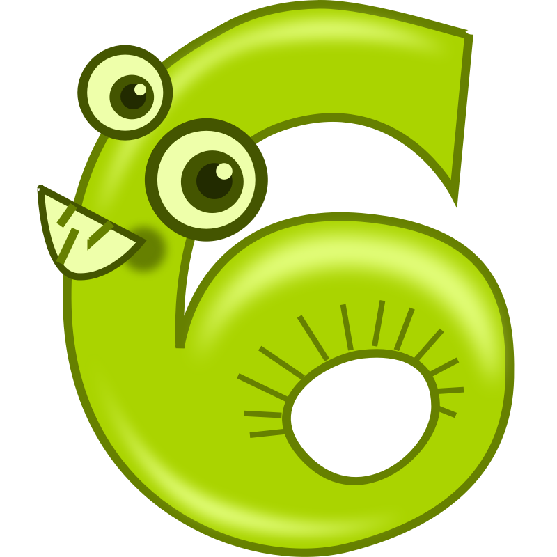 number 6 clipart