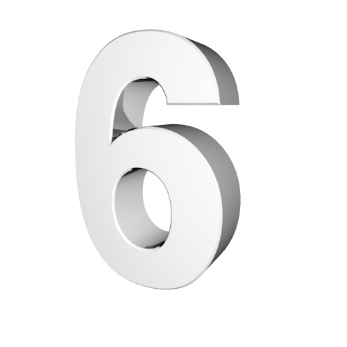 number 6 clipart 6 3d png