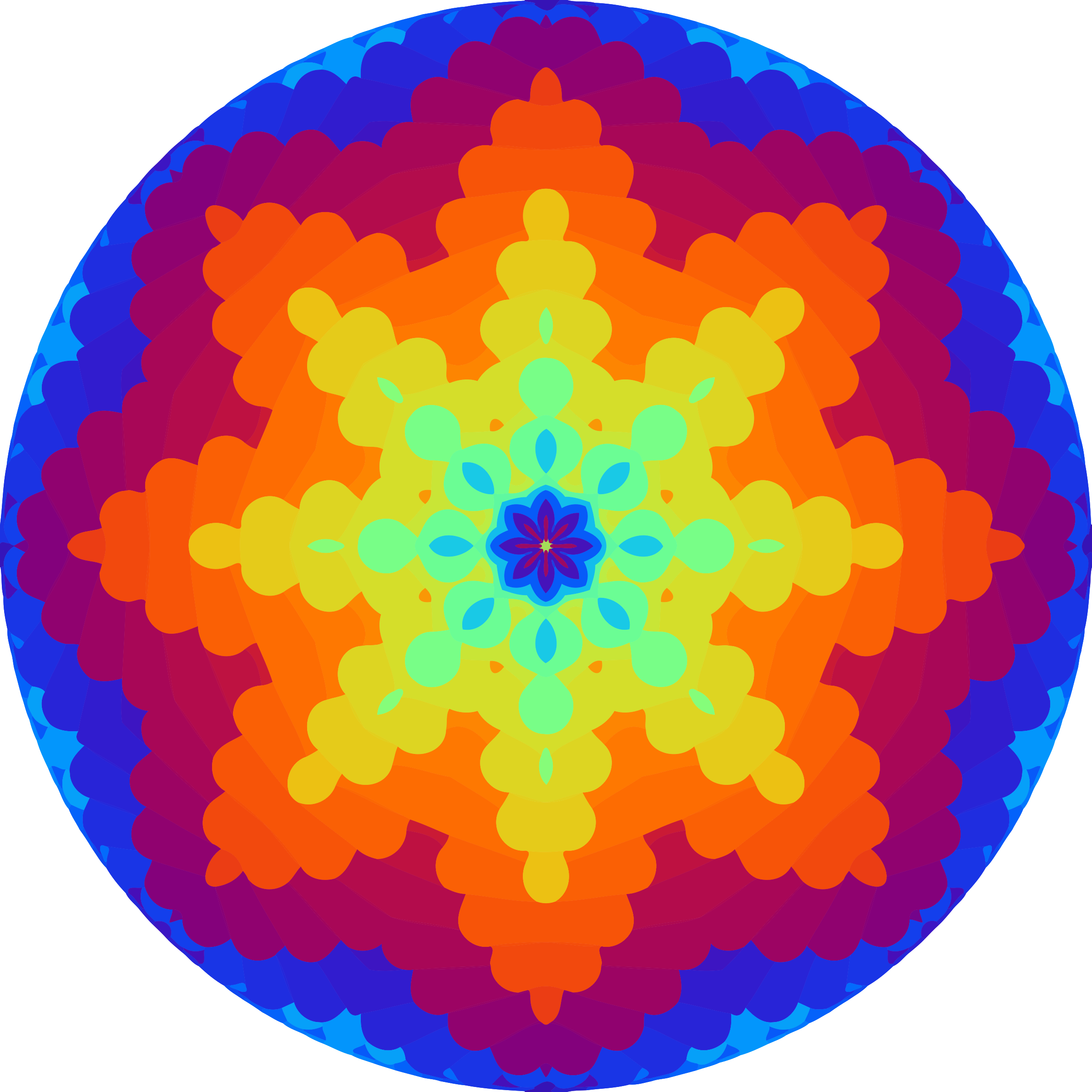 Mandala big image png. Number 6 clipart colourful