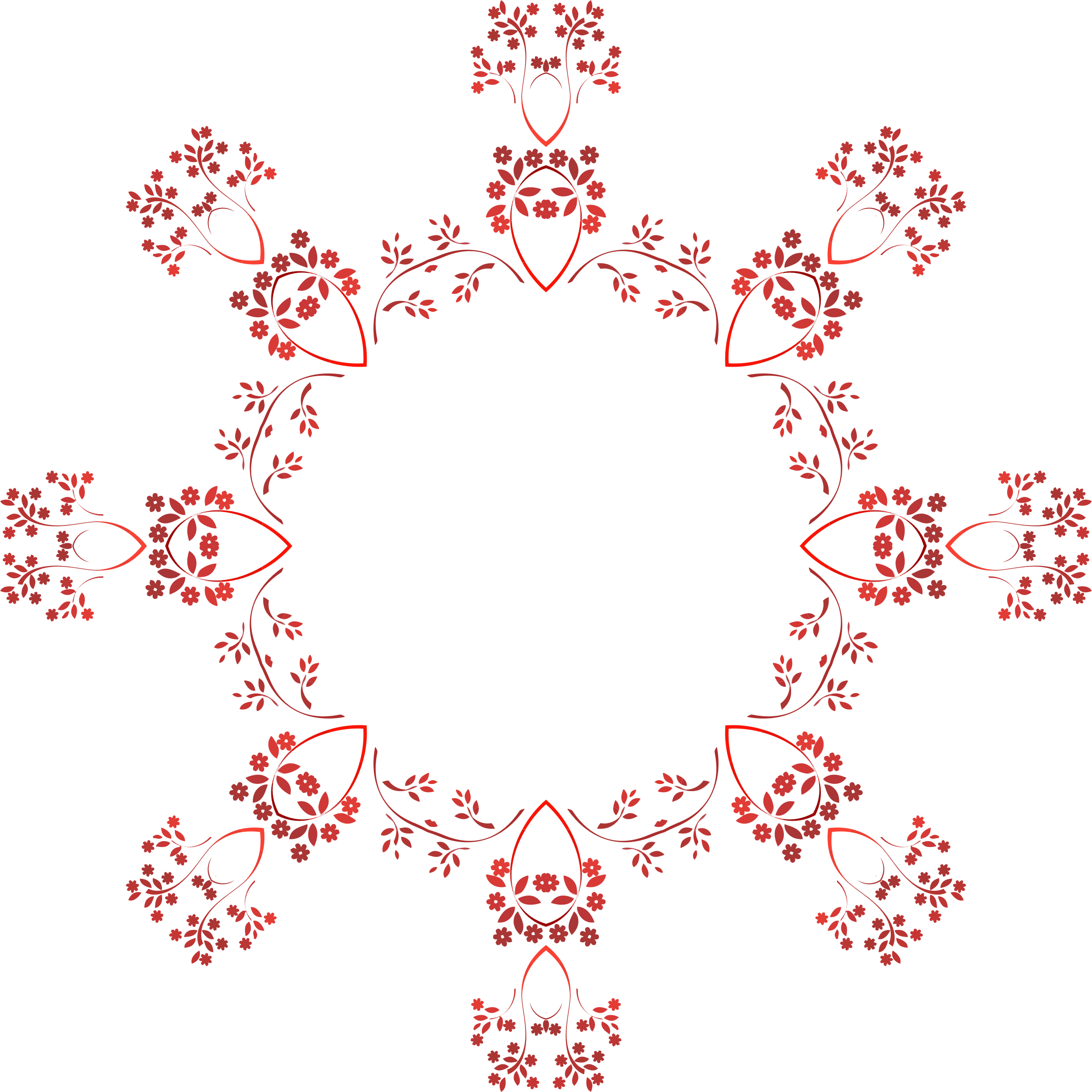 Frame big image png. Number 6 clipart floral