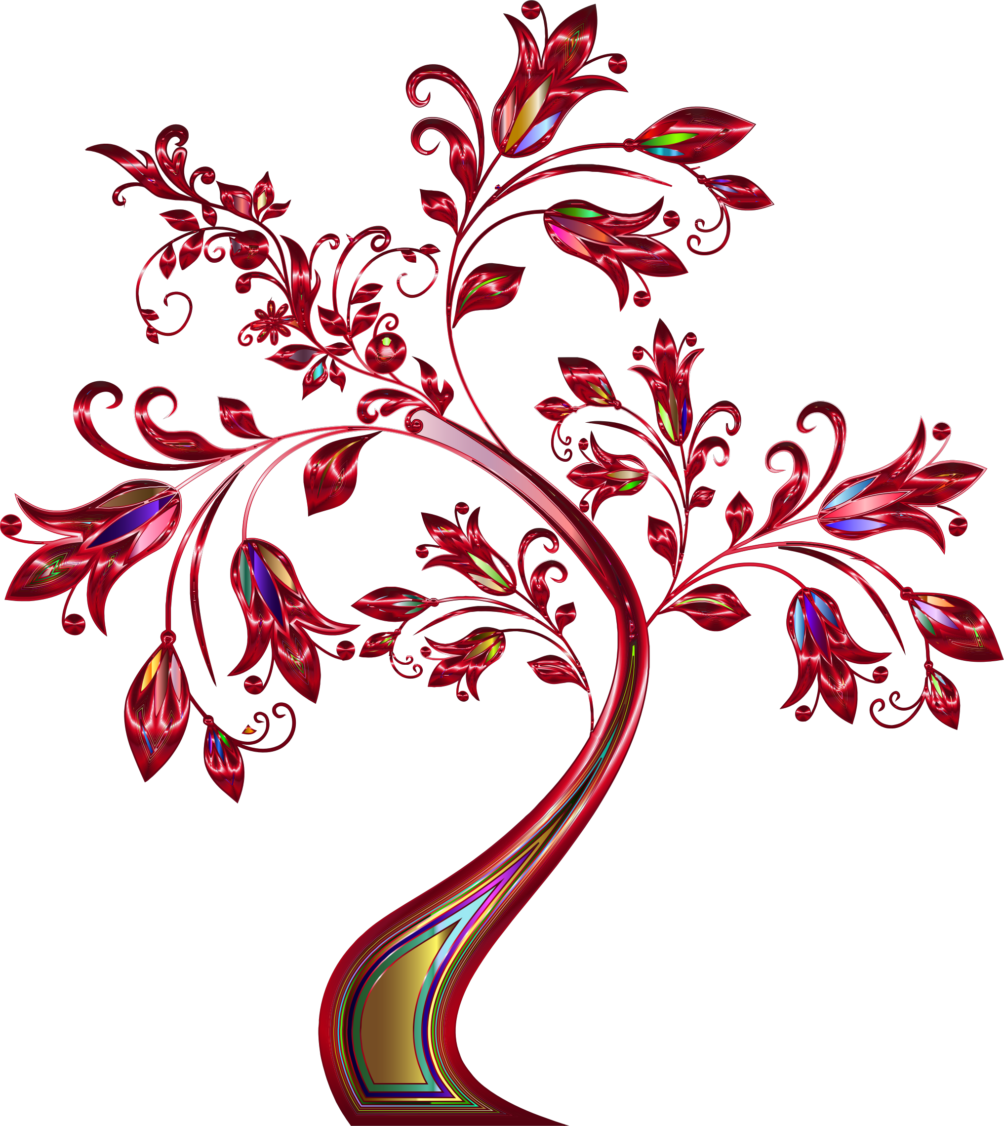 Number 6 clipart floral. Tree supplemental no background