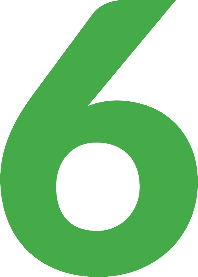 number 6 clipart green