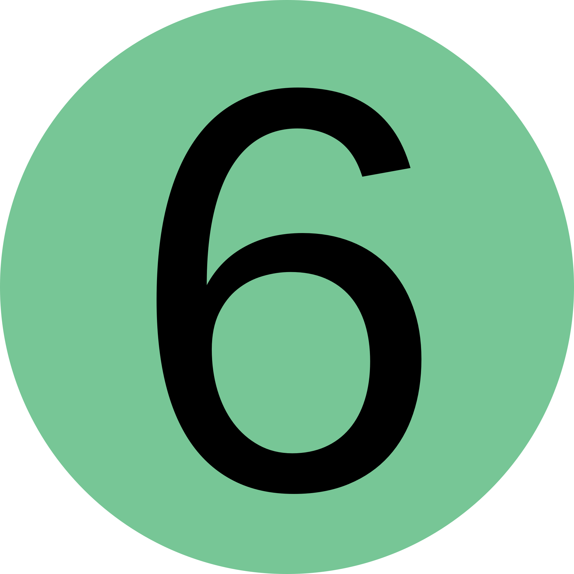 number 6 clipart green
