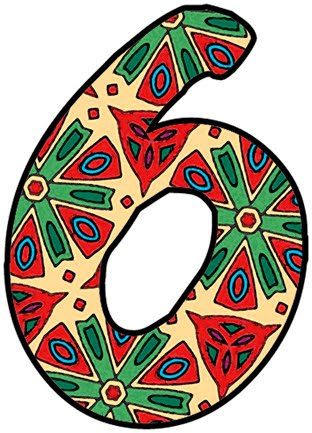 Number 6 clipart individual number, Number 6 individual number ...