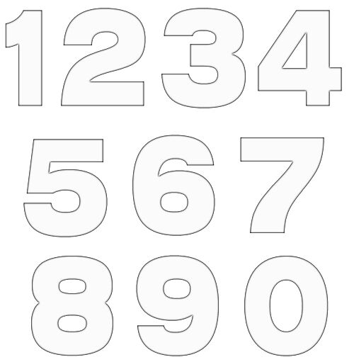 numbers clipart template