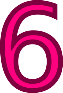 number 6 clipart large