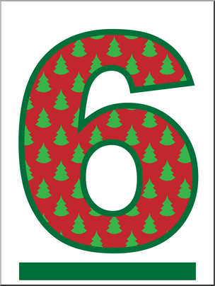 number 6 clipart large