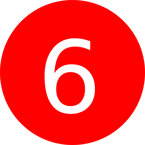 number 6 clipart logo