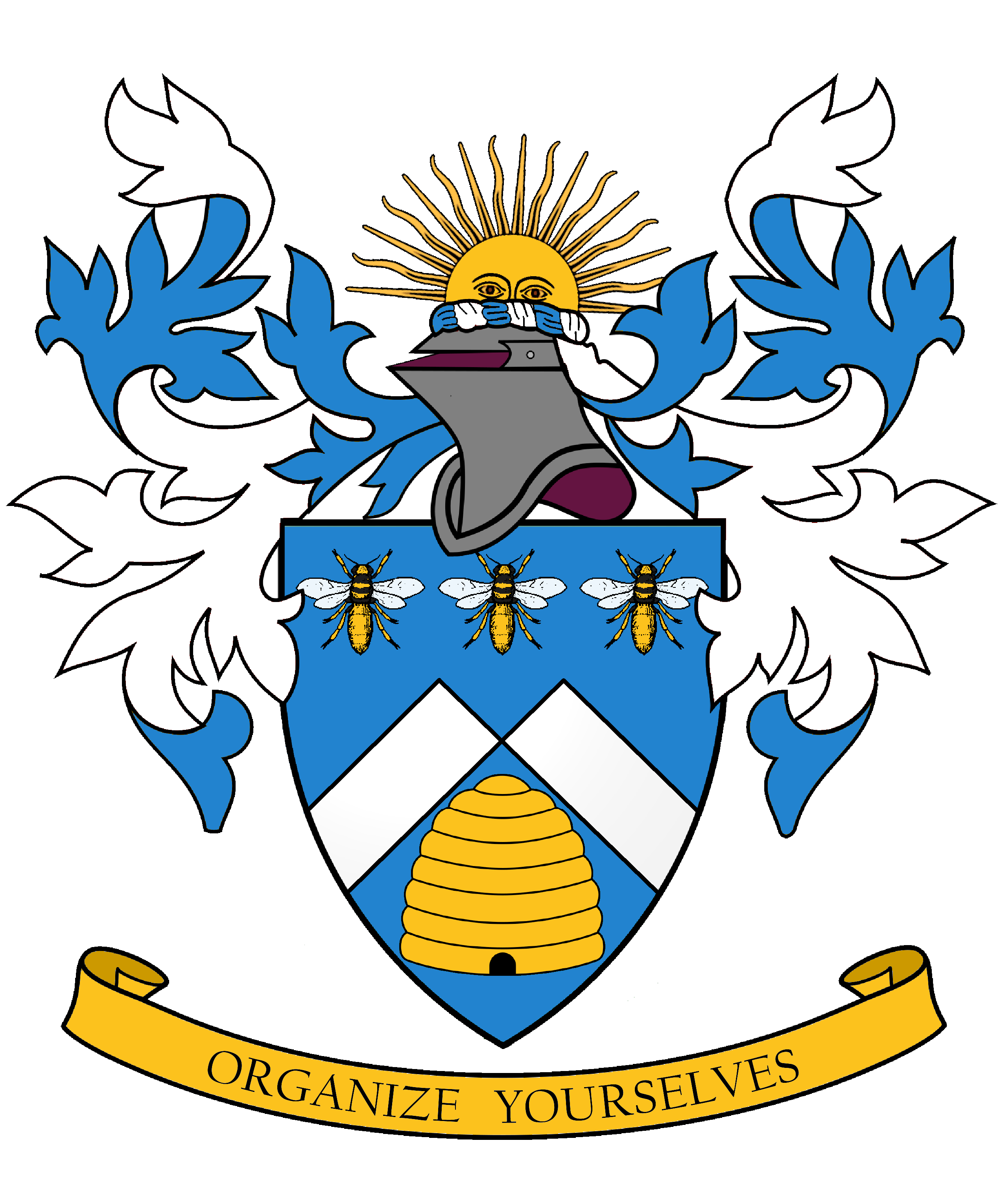 Number 6 clipart number chevron. Azure a fracted argent