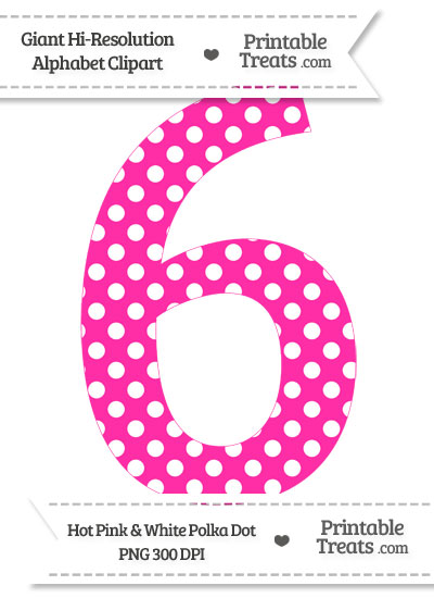 number 6 clipart printable
