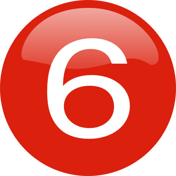 number 6 clipart red