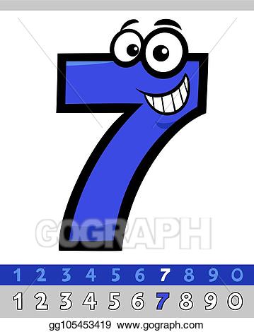 number 6 clipart seven