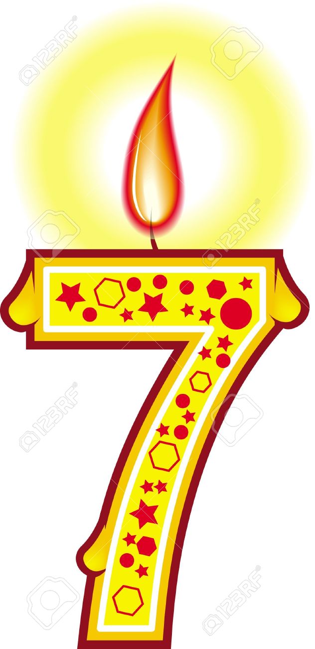 number 6 clipart seven