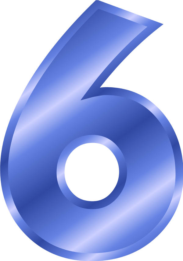 number 6 clipart small
