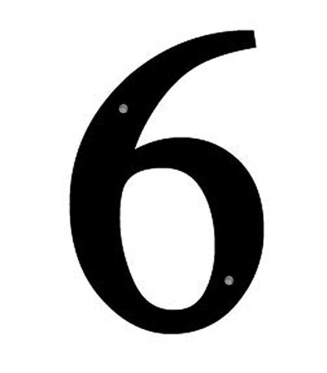 number 6 clipart small