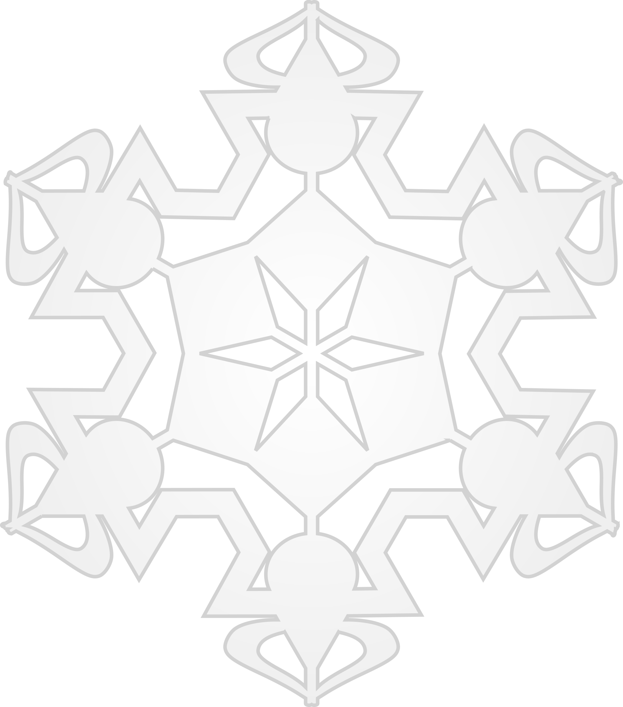 number 6 clipart snowflake