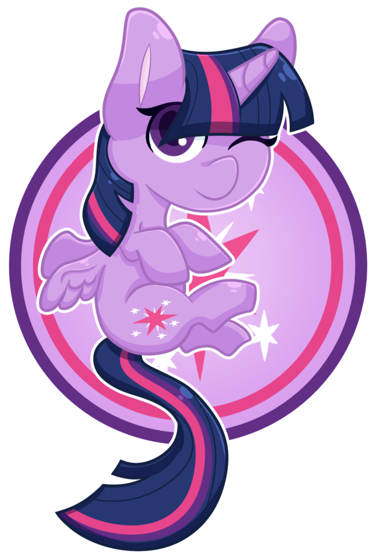 purple alicorn twilight sparkle vector number four