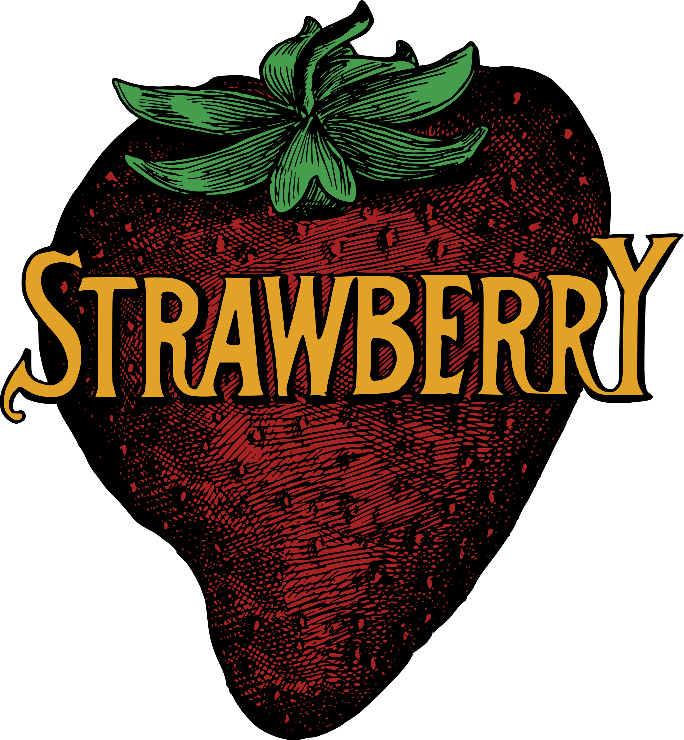 number 6 clipart strawberry