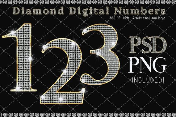 number clipart diamond