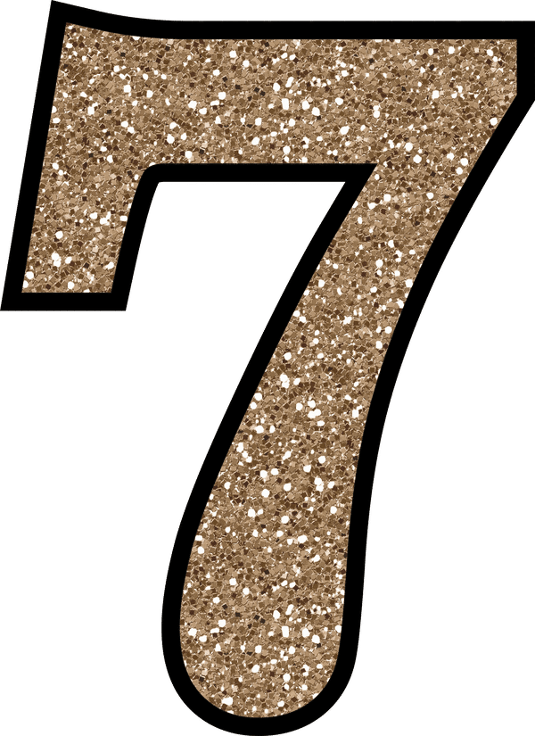 number clipart glitter