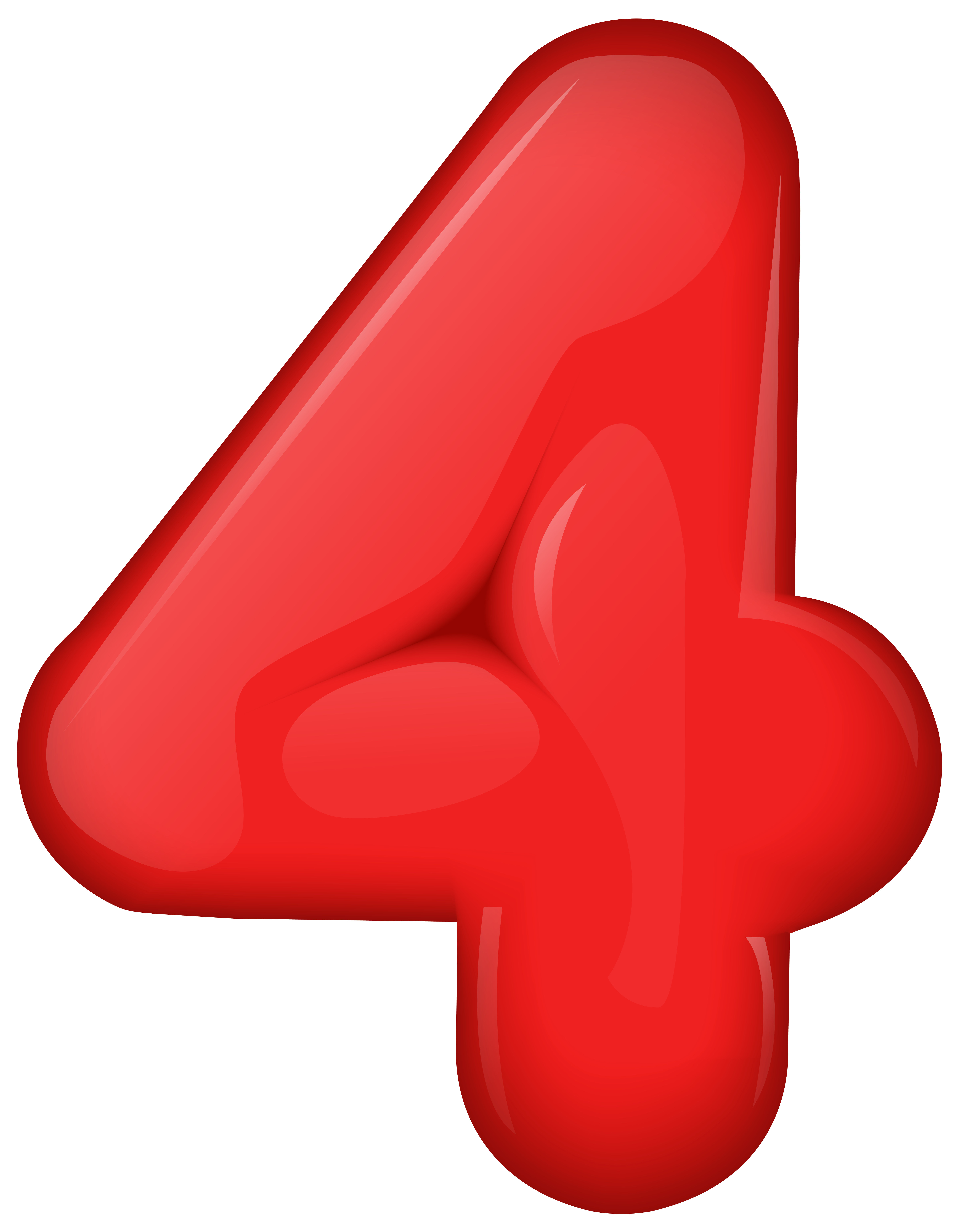 number clipart red