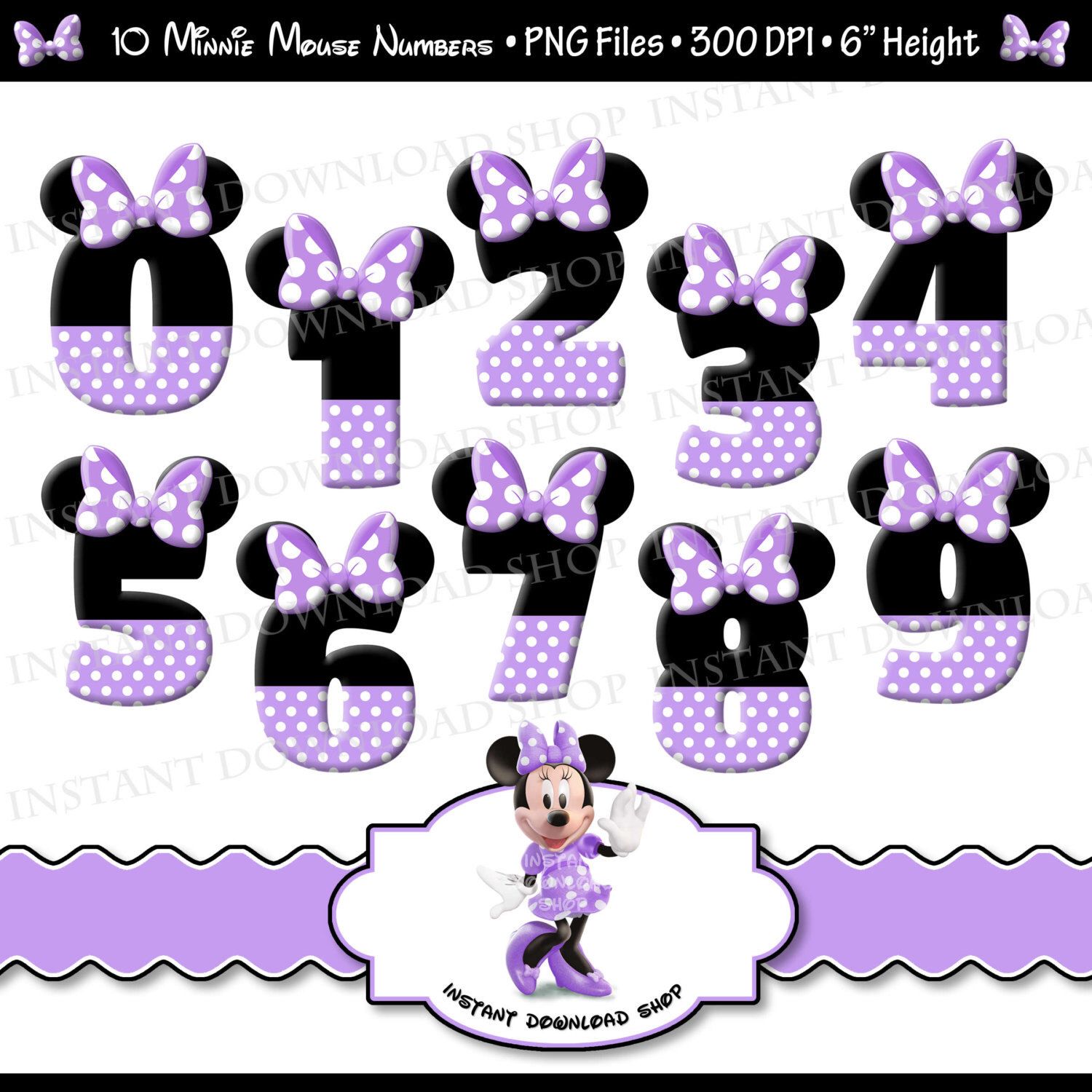 numbers clipart minnie mouse