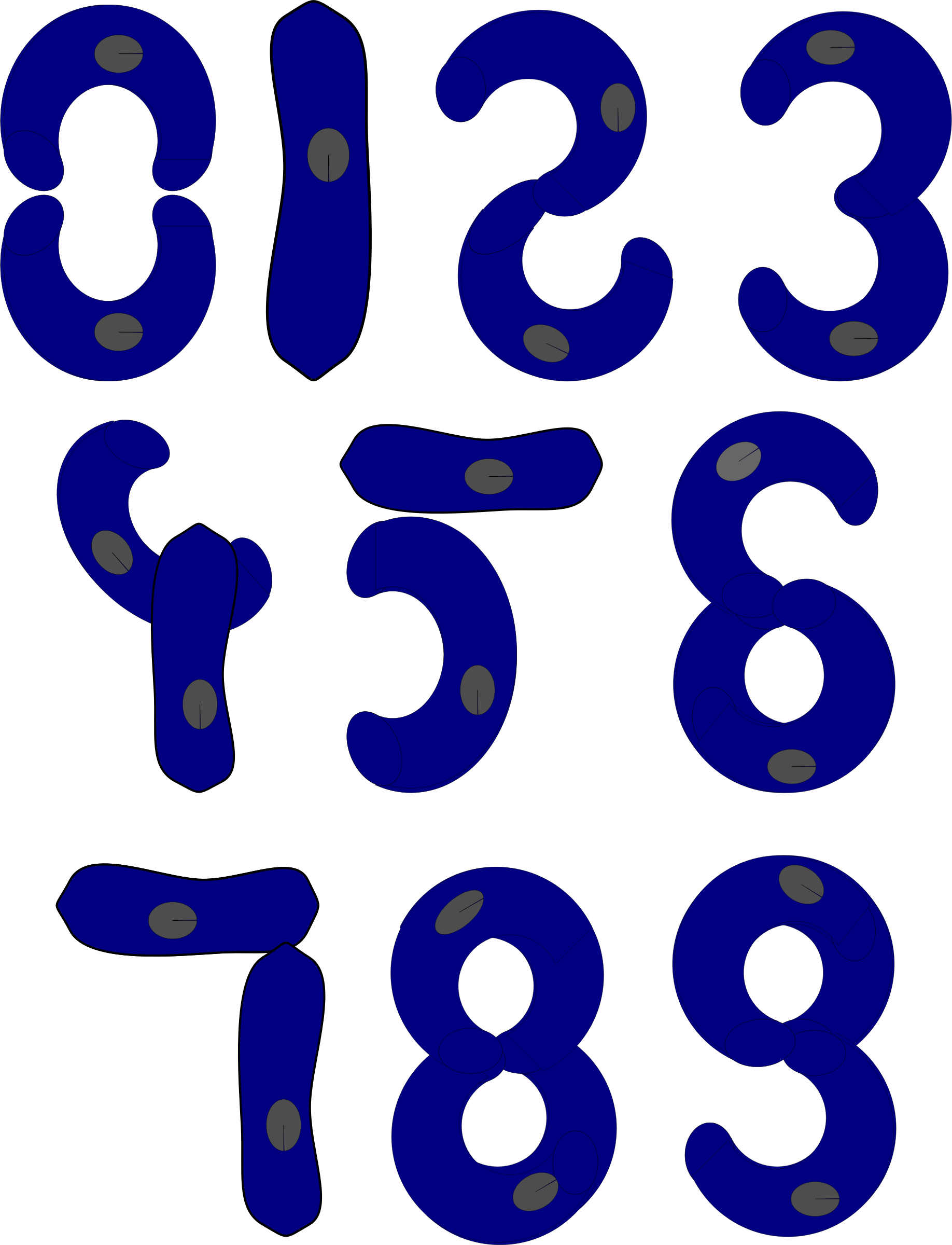 numbers clipart phone