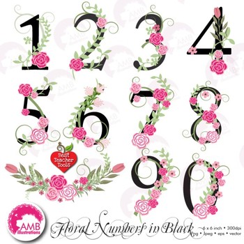 numbers clipart pink