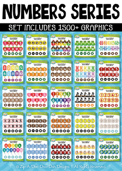 Numbers clipart series. Ultimate counting zip a