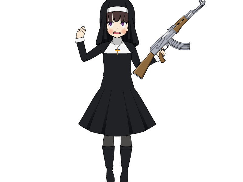 nun clipart evil