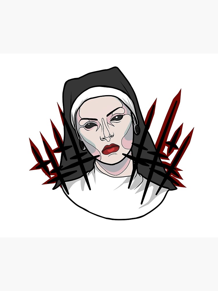Nun clipart evil. Neo traditional tattoo photographic