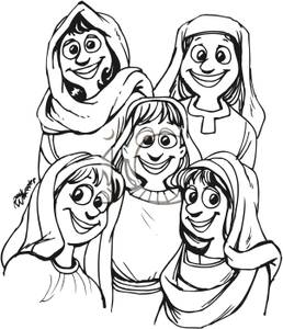 nun clipart group