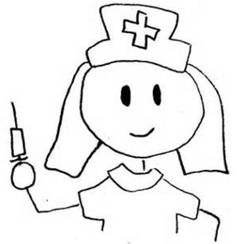 nurse clipart black and white