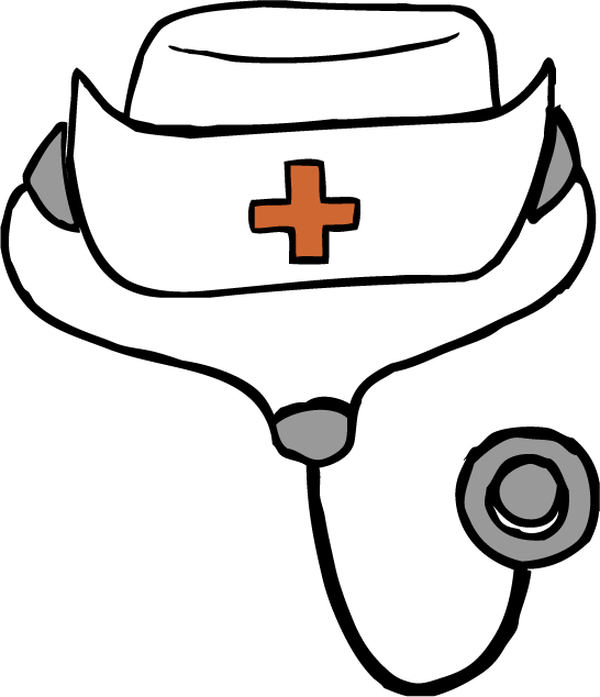  collection of hat. Nurse clipart easy