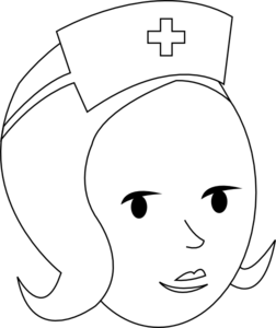 nurse clipart line drawing