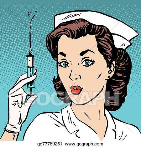 retro clipart nurse