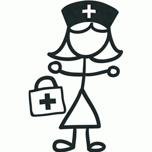 nurse clipart stick figure