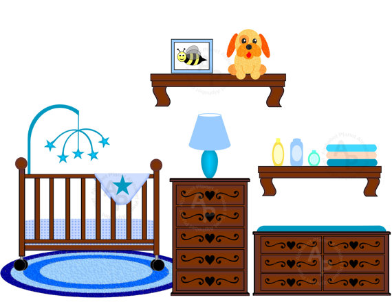 nursery clipart baby bedroom