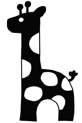 Download Silhouette Baby Giraffe Clipart